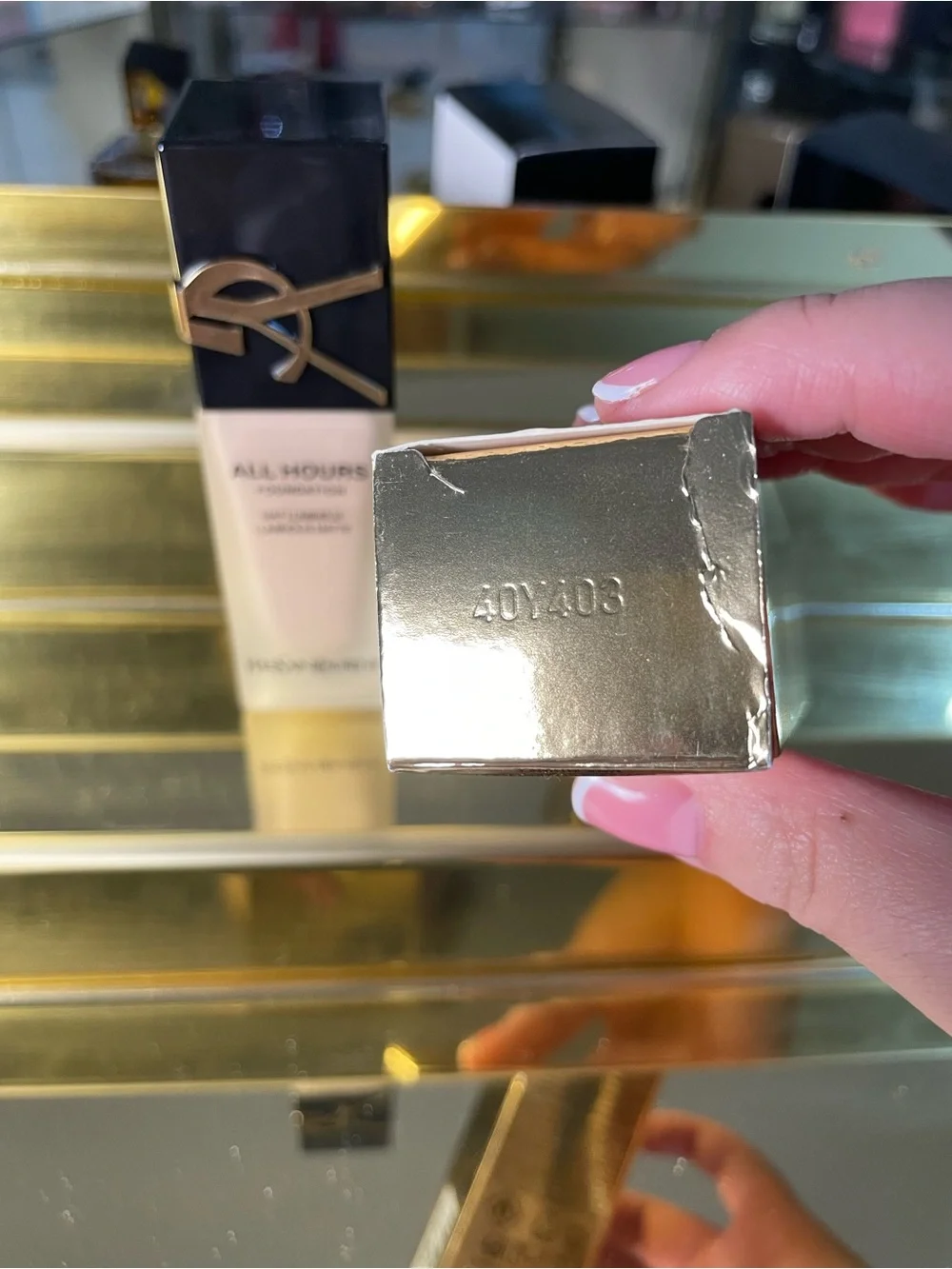 Yves Saint Laurent All Hours Foundation - Light Beige with Gold Accents